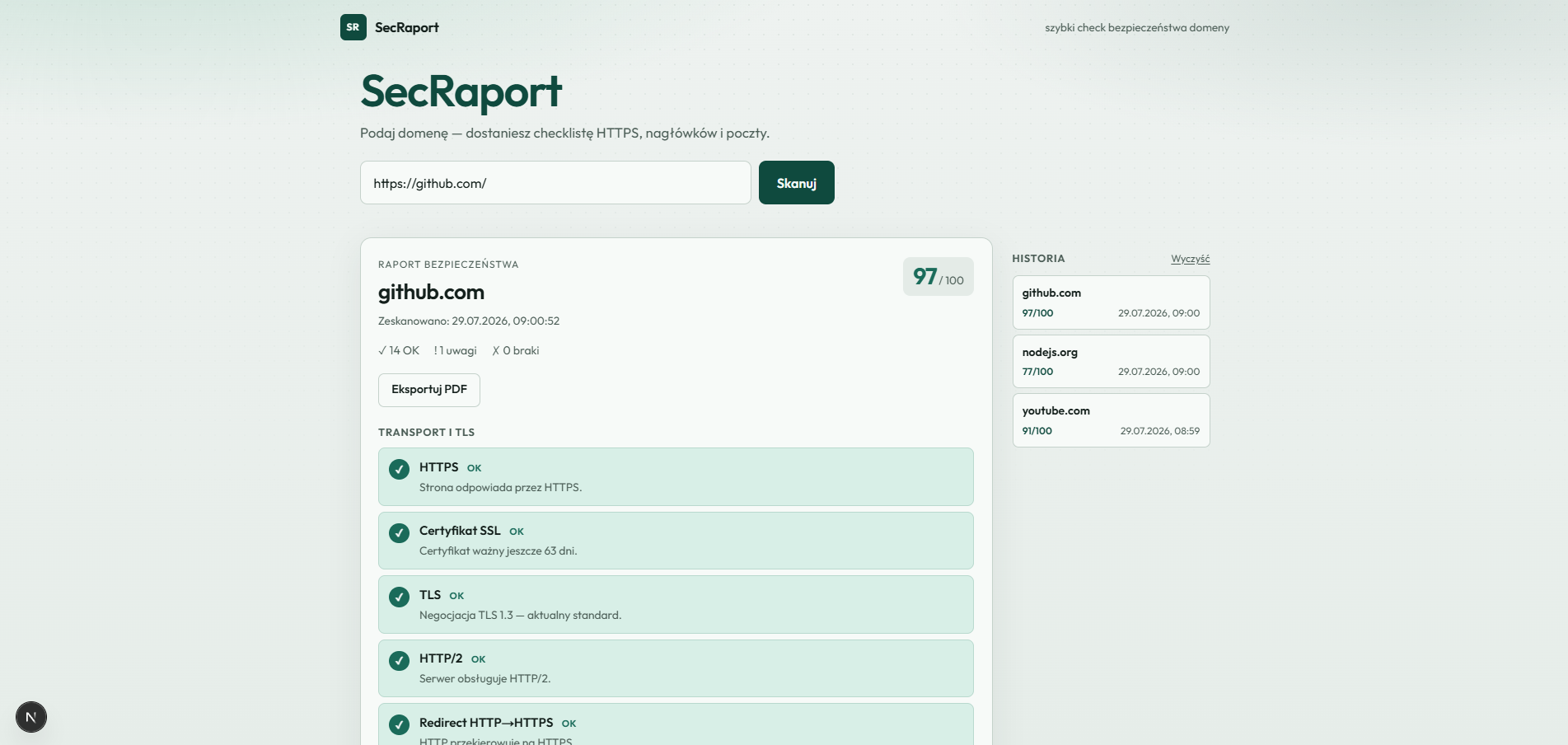 SecRaport